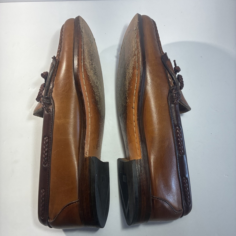 Allen Edmonds Woodstock Kiltie Slip On Loafer Brown Dress Shoes Size 8.5C USA - Picture 11 of 15